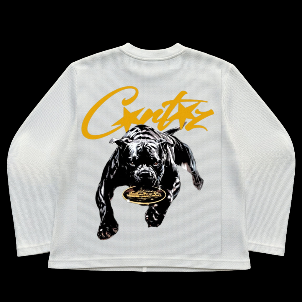 waffle knit oversized full-sleeve sweatshirt