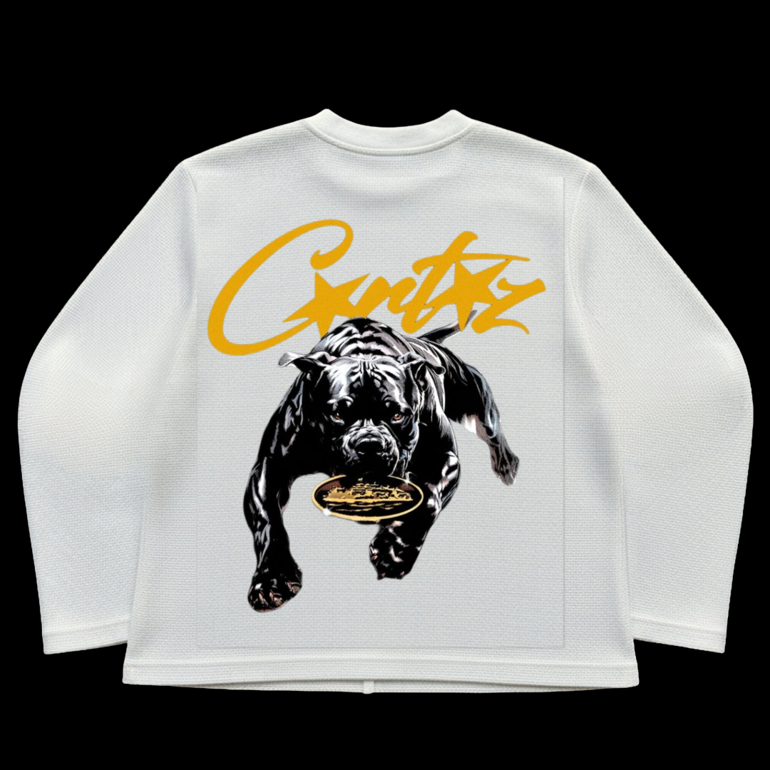 waffle knit oversized full-sleeve sweatshirt